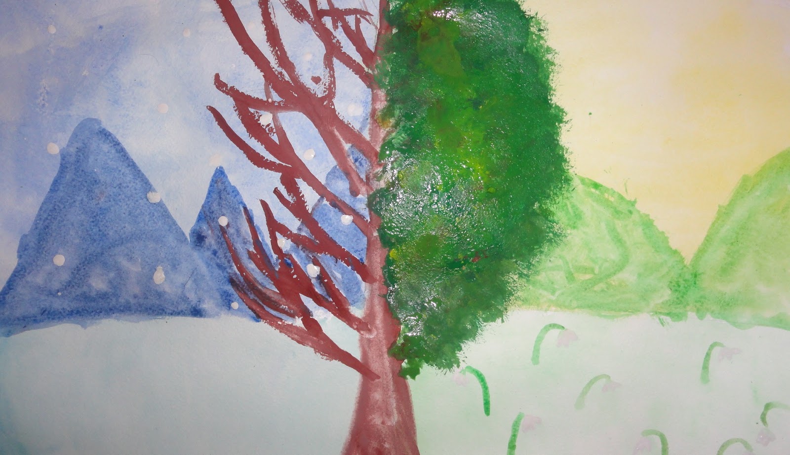 Встреча зимы рисунки детей