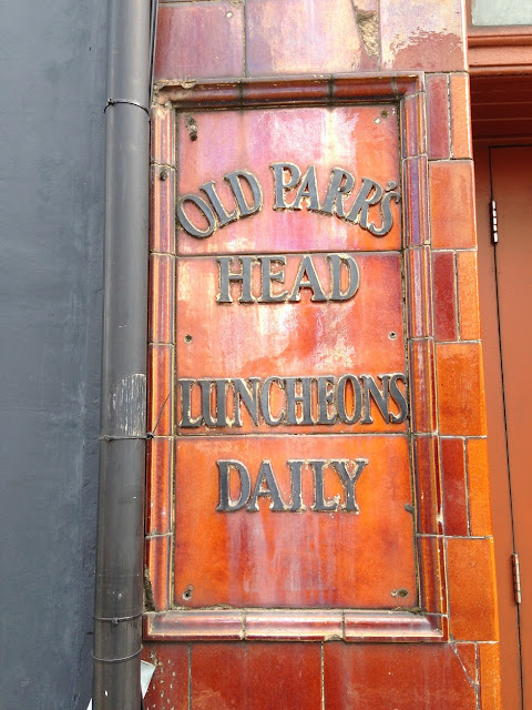 Ghost sign for former pub, Islington, London N1