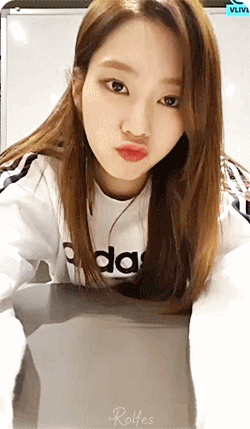 며칠 전 오마이걸 지호 V앱.gif | 인스티즈