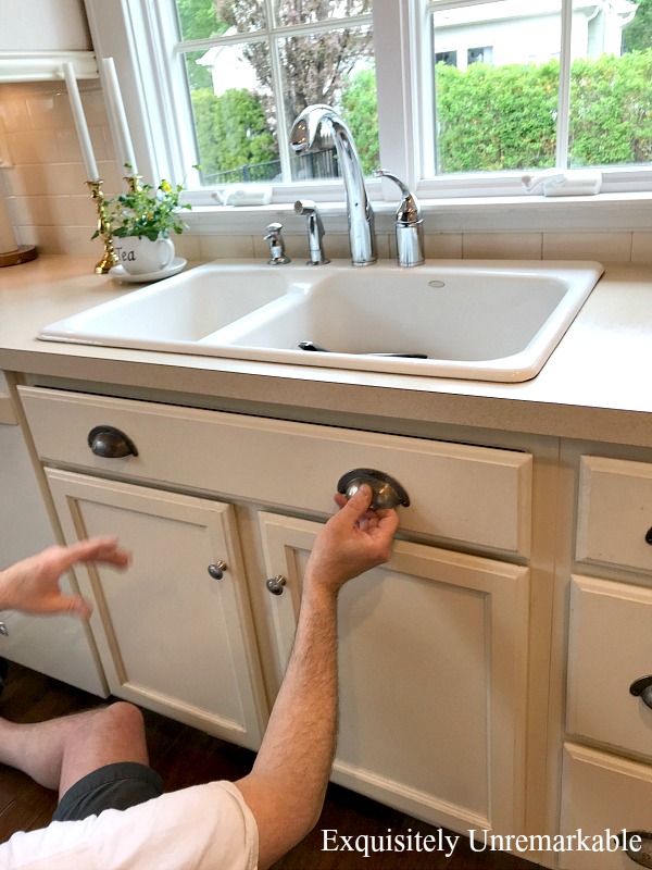 How To Remove Panel Under Sink How To Remove Panel Under Sink by pulling it