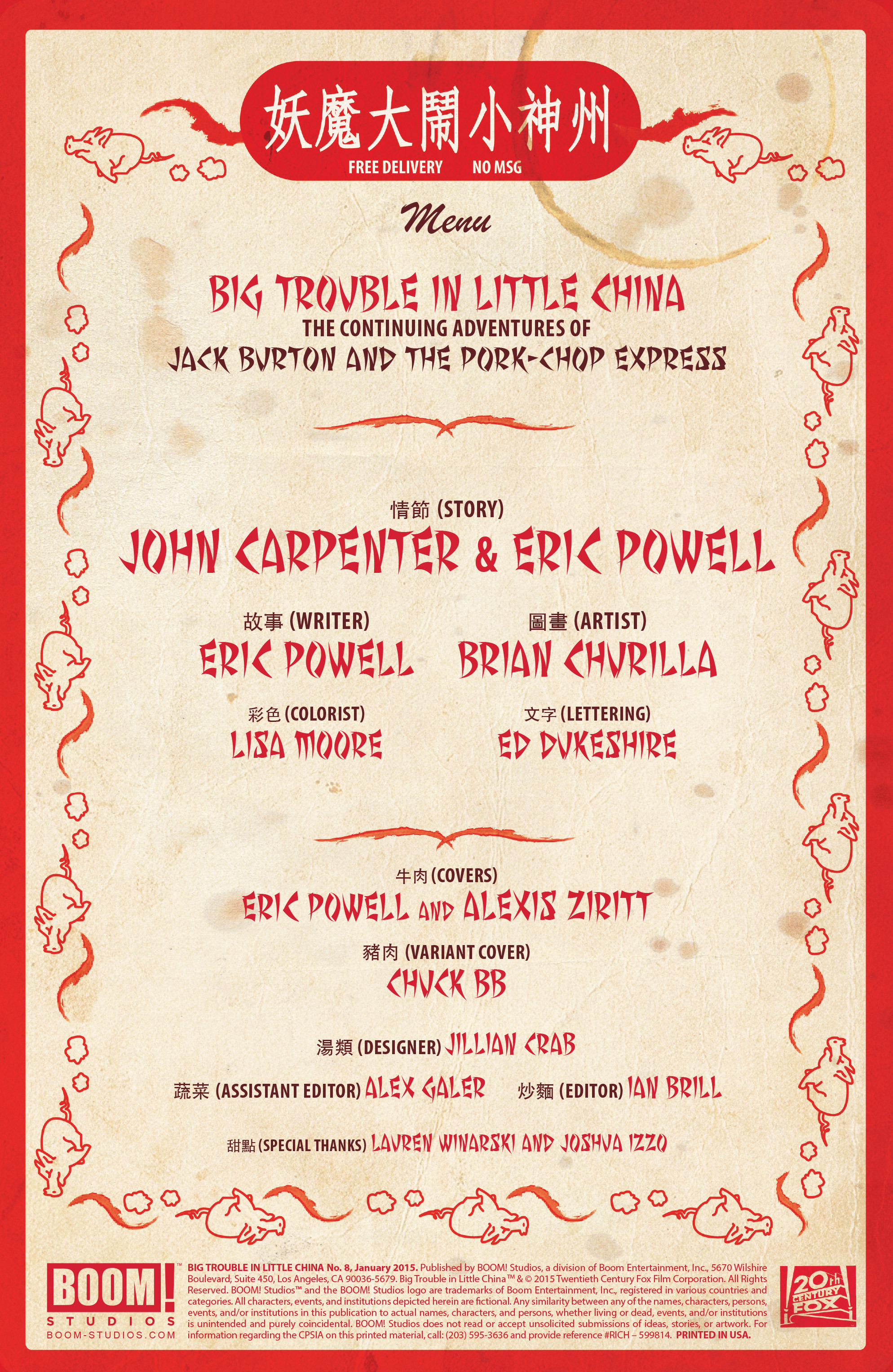 Read online Big Trouble In Little China comic -  Issue #8 - 2