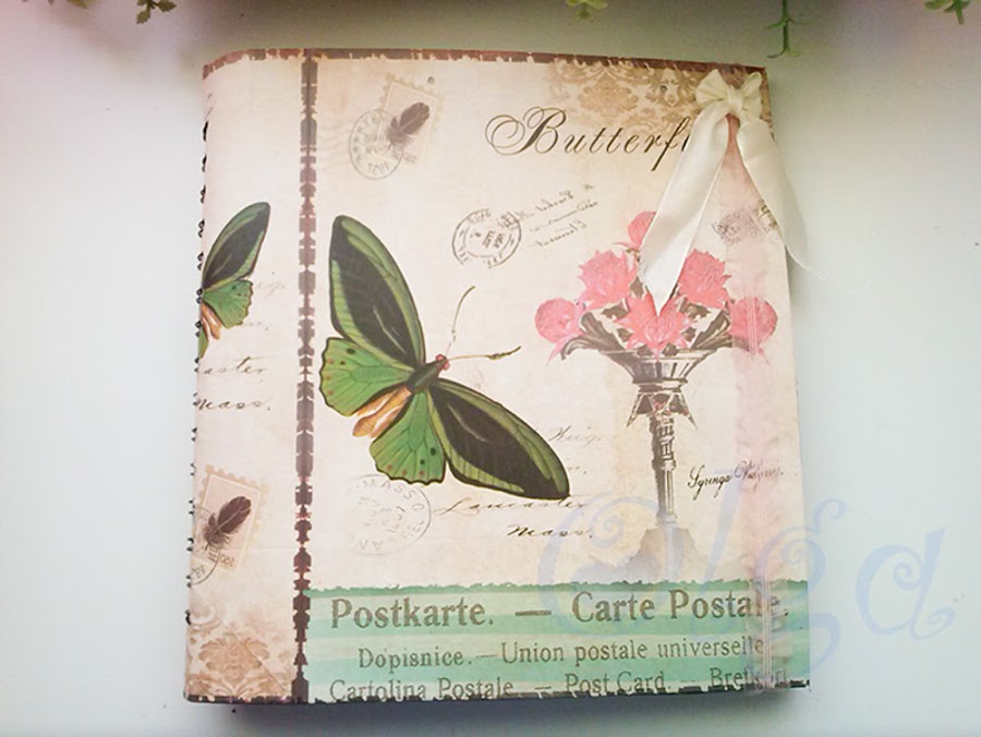 decorar libreta de espiral muelle alambre con bolsa de papel carton