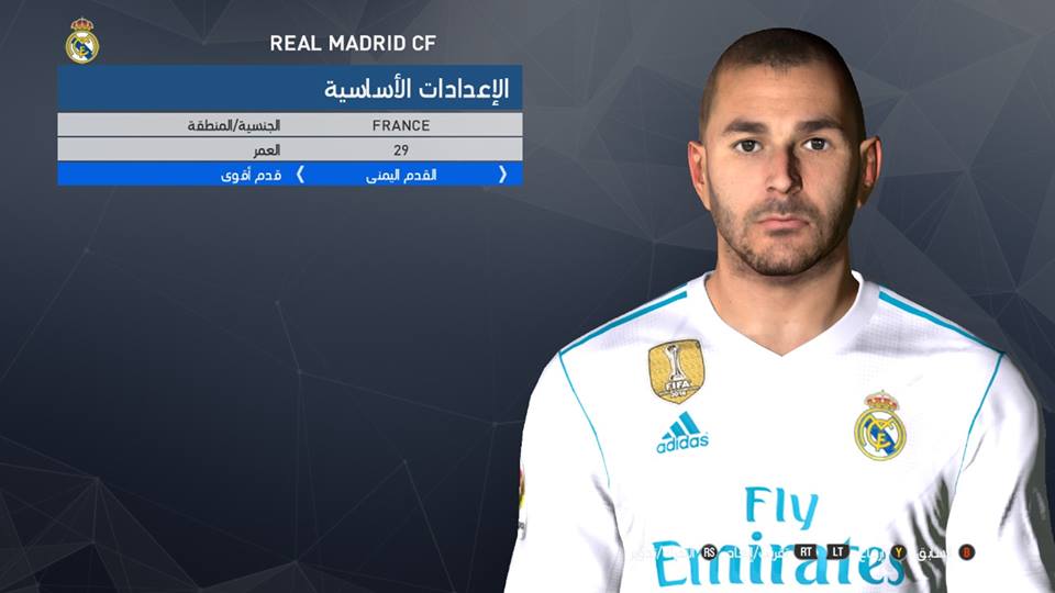 New Karim Benzema Face - PES 2017 - PATCH PES - New Patch ...