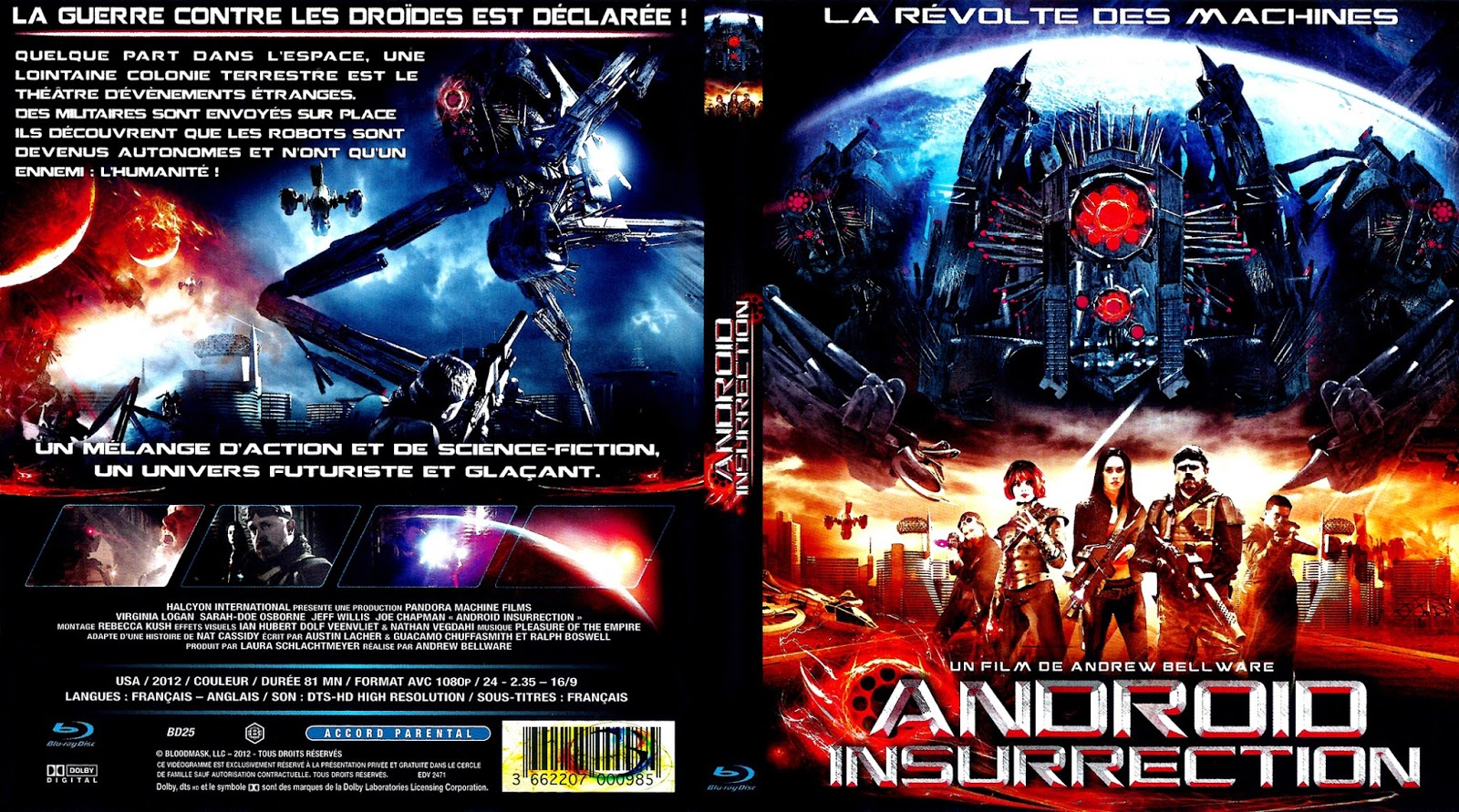 BLU-RAY JAQUETTES BLU-RAY: Android insurrection