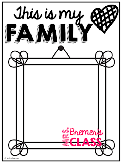 FREEBIE! Family Day is celebrated on the third Monday in February in most provinces of Canada. I made this little pack to share as we look forward to a day off spent with our loved ones. #familyday #freebies #Canada #kindergarten #1stgrade #2ndgrade