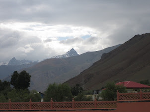 View of "Tiger Hill" mountain and other mountains on "L.O.C" from Kargil War Memorial.