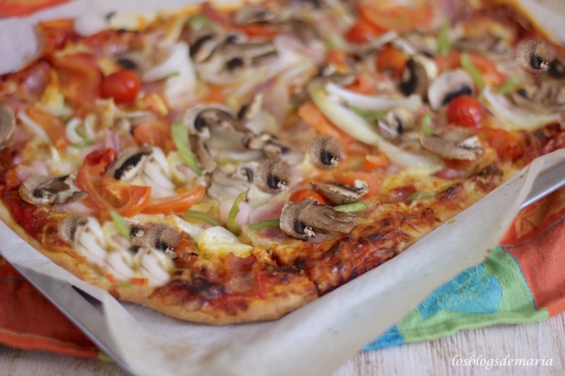 Pizza vegetariana, Receta Asaltablogs 