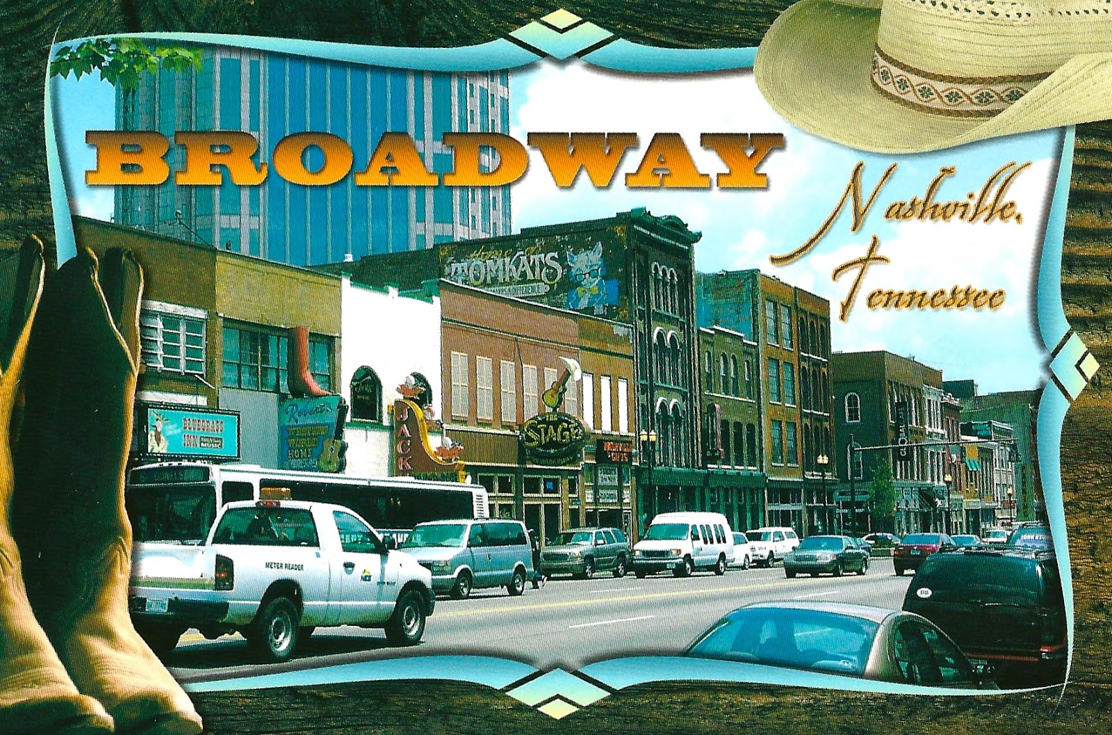 My Favorite Postcards Broadway Street in Nashville, Tennessee
