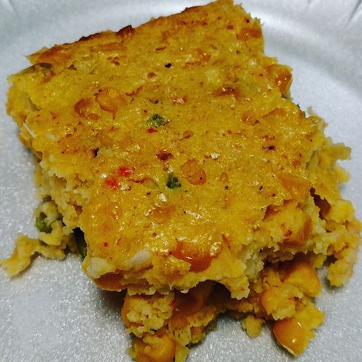 Hot Southern Mess Crawfish Cornbread