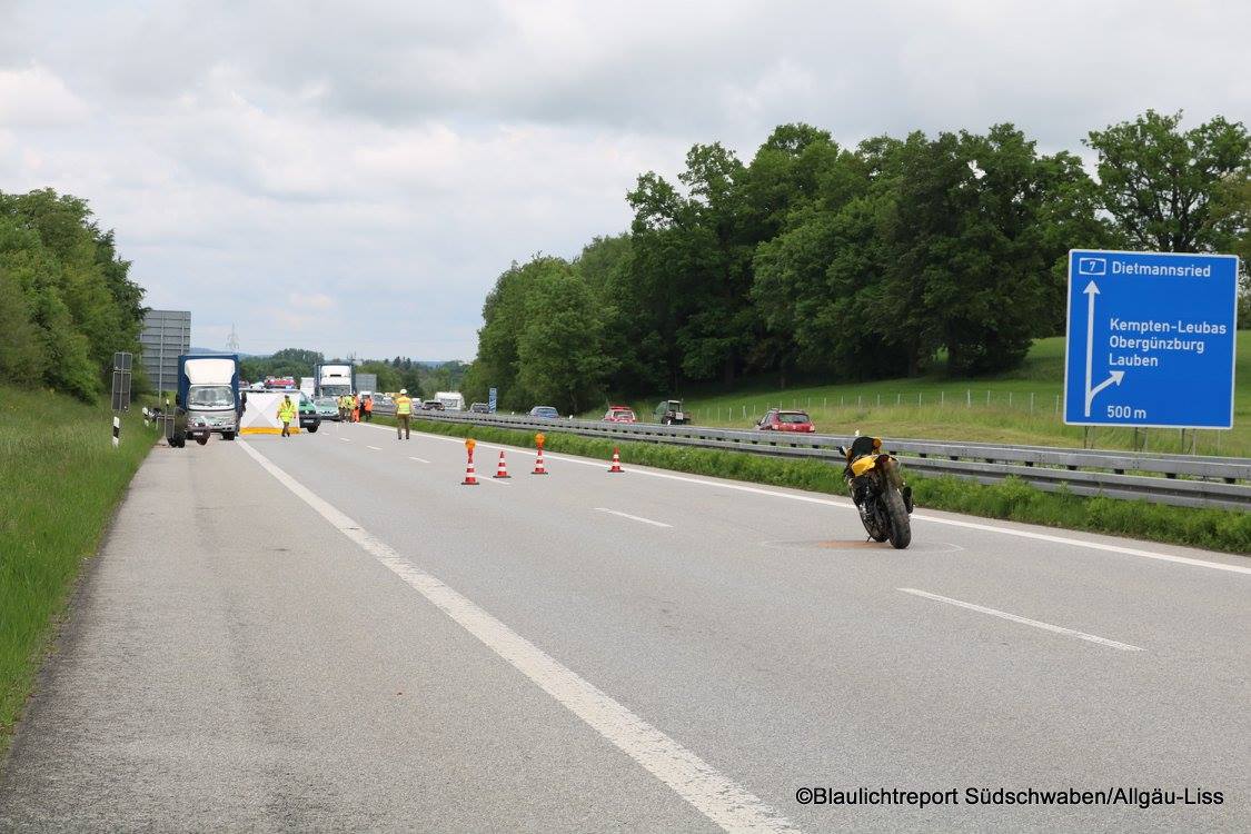 Motorradunfall A7 Heute blaulichtticker allg 228 u kempten a7 t 246 dlicher Motorradunfall A7 Heute blaulichtticker allg 228 u kempten a7 t 246 dlicher