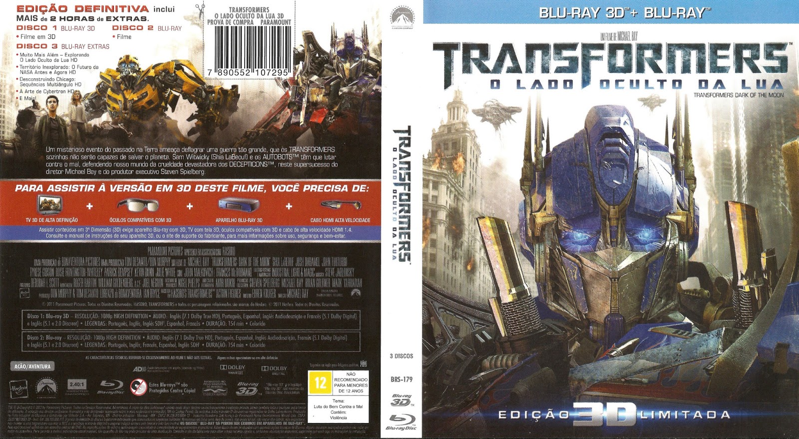 Transformers o Lado Oculto da Lua Blu-ray ORIGINAL LACRADO - paramont -  Filmes - Magazine Luiza