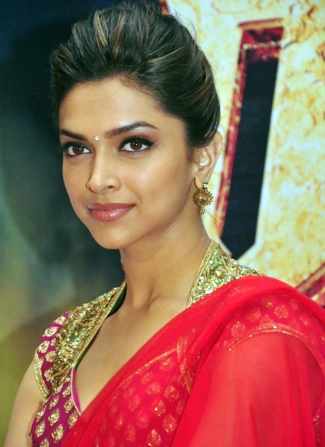 Deepika Padukone Red Hot Saree