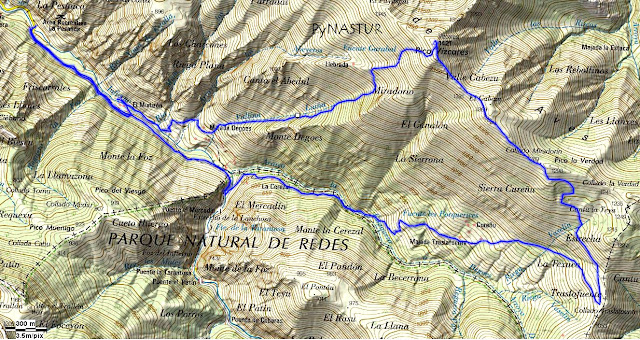 Mapa Topográfico Ruta Circular al Pico Vízcares Mapa Topográfico Ruta Circular al Pico Vízcares