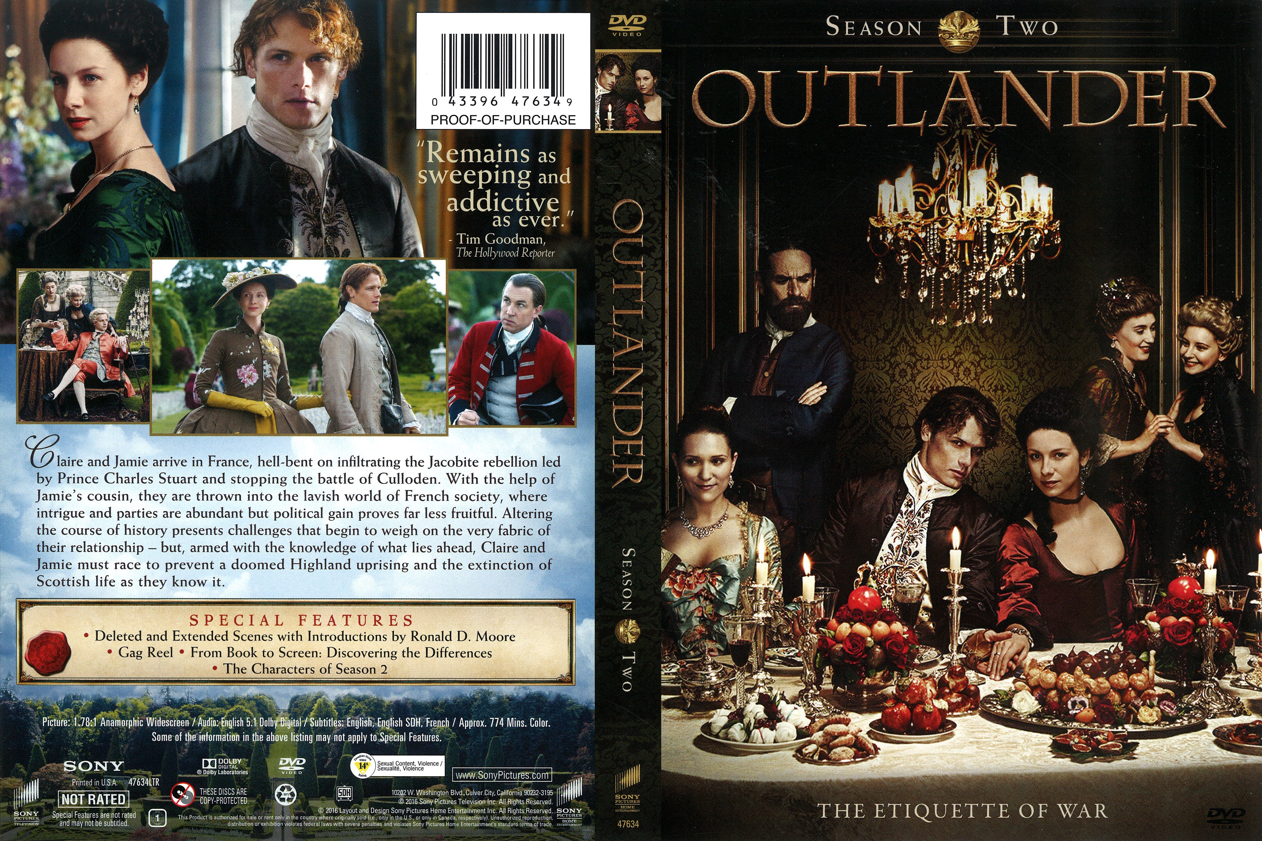 Outlander Season 2 DVD Cover - Cover Addict - DVD, Bluray 