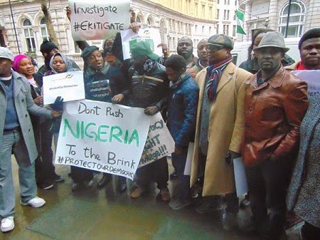nigerians london match buhari