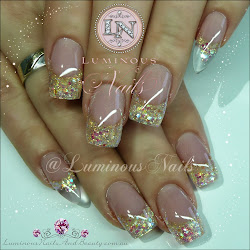 nails nail gold designs pink acrylic glitter clear rose pointy luminous translucent gel tips latest silver indigo transparent pinkies beauty