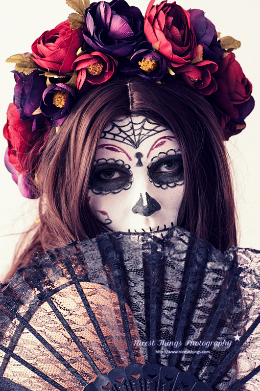 Dia De Los Muertos Makeup DIY Skull Blumenkranz Nicest - / & Makeup Things Sugar