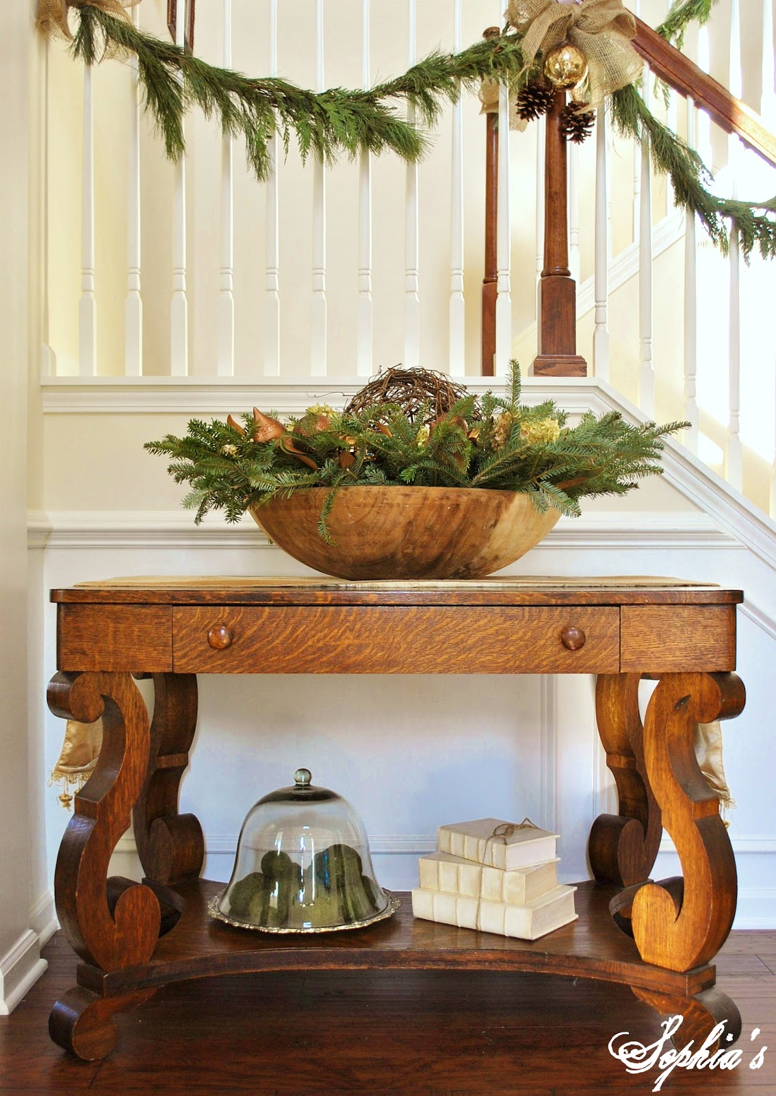 Christmas Stairs and entryway