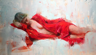 pinturas-de-mujeres-con-vestidos-rojos-apasionados