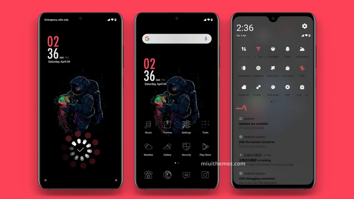 Red Space MIUI 11 Theme