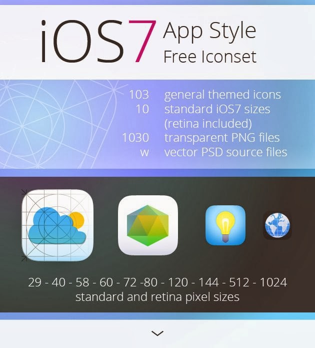 Tasarımcılar için Ücretsiz IOS7 İkon Seti (Free iconset)
