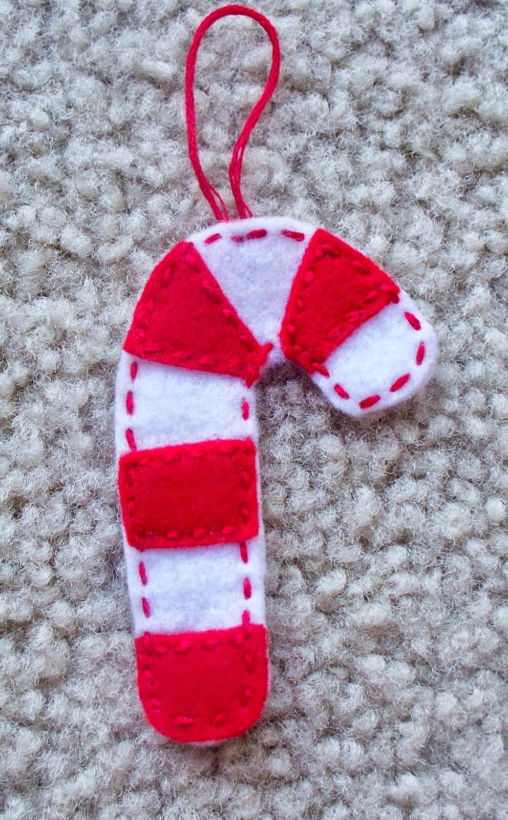 A New Leaf: Ornament of the Month: Felt Candy Cane