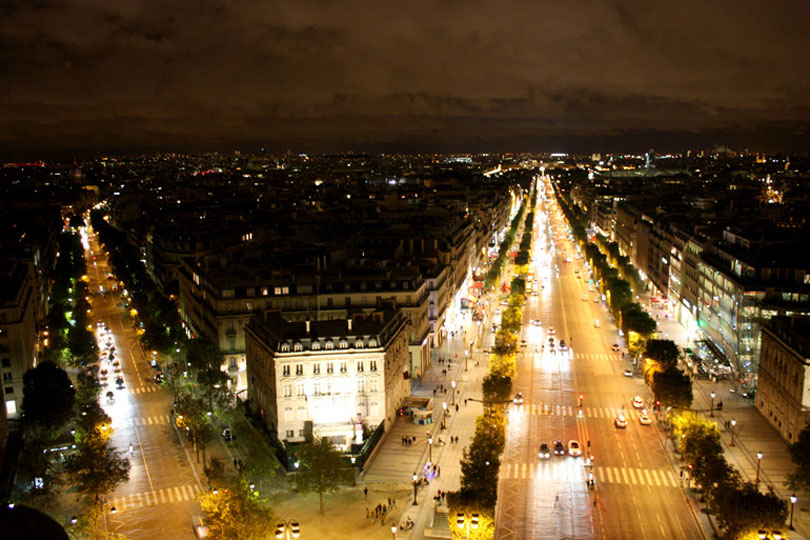 paris view of city from above