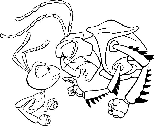 a bugs life characters coloring pages-#26