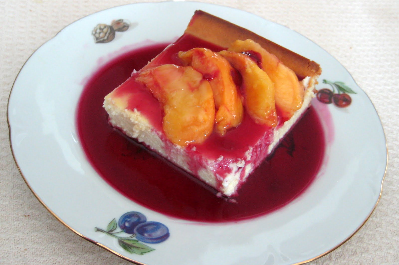 Equal Opportunity Kitchen Ricotta Cheesecake with Concord Coulis