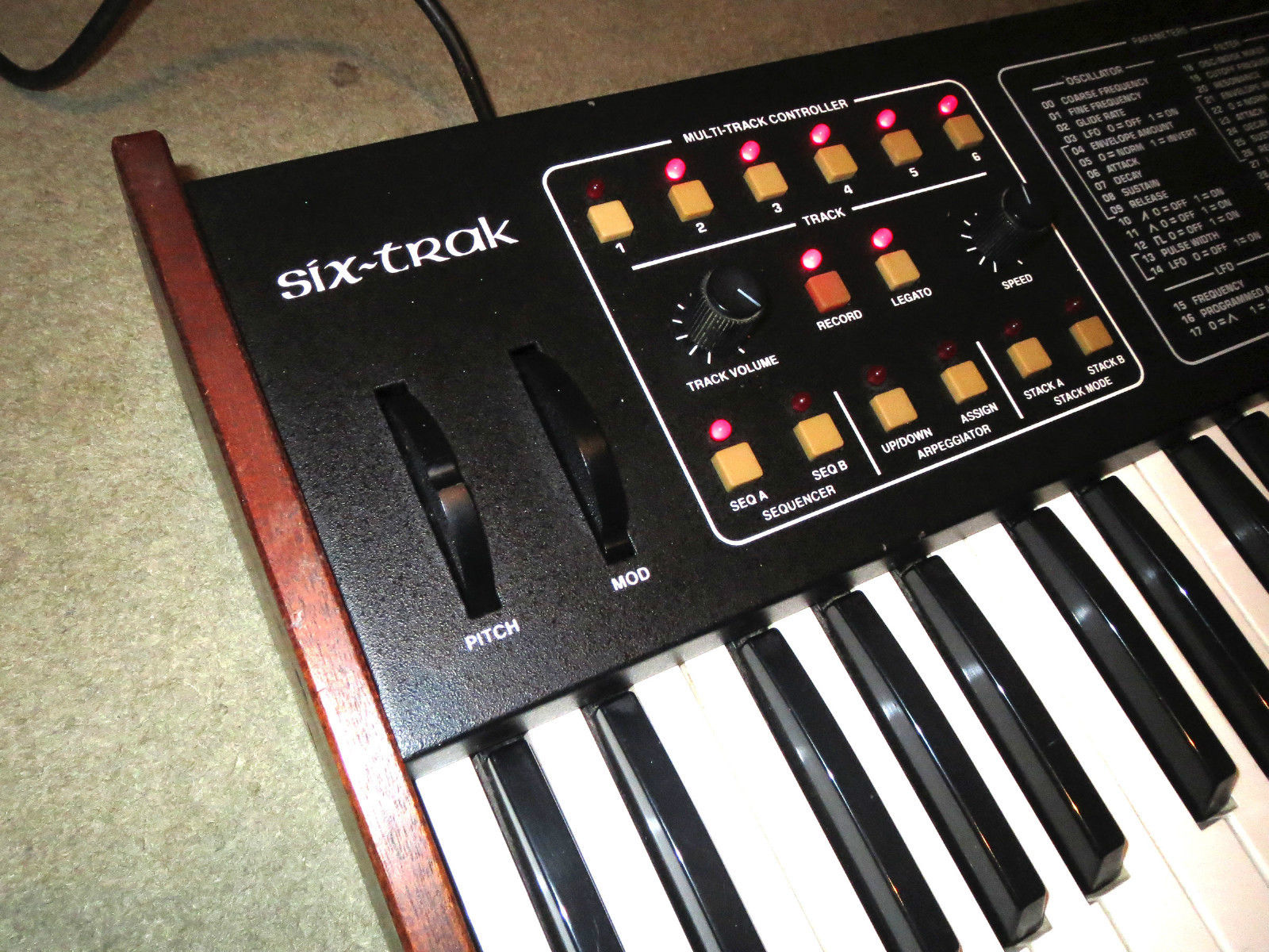 Matrixsynth sequential circuits six trak sn 001619