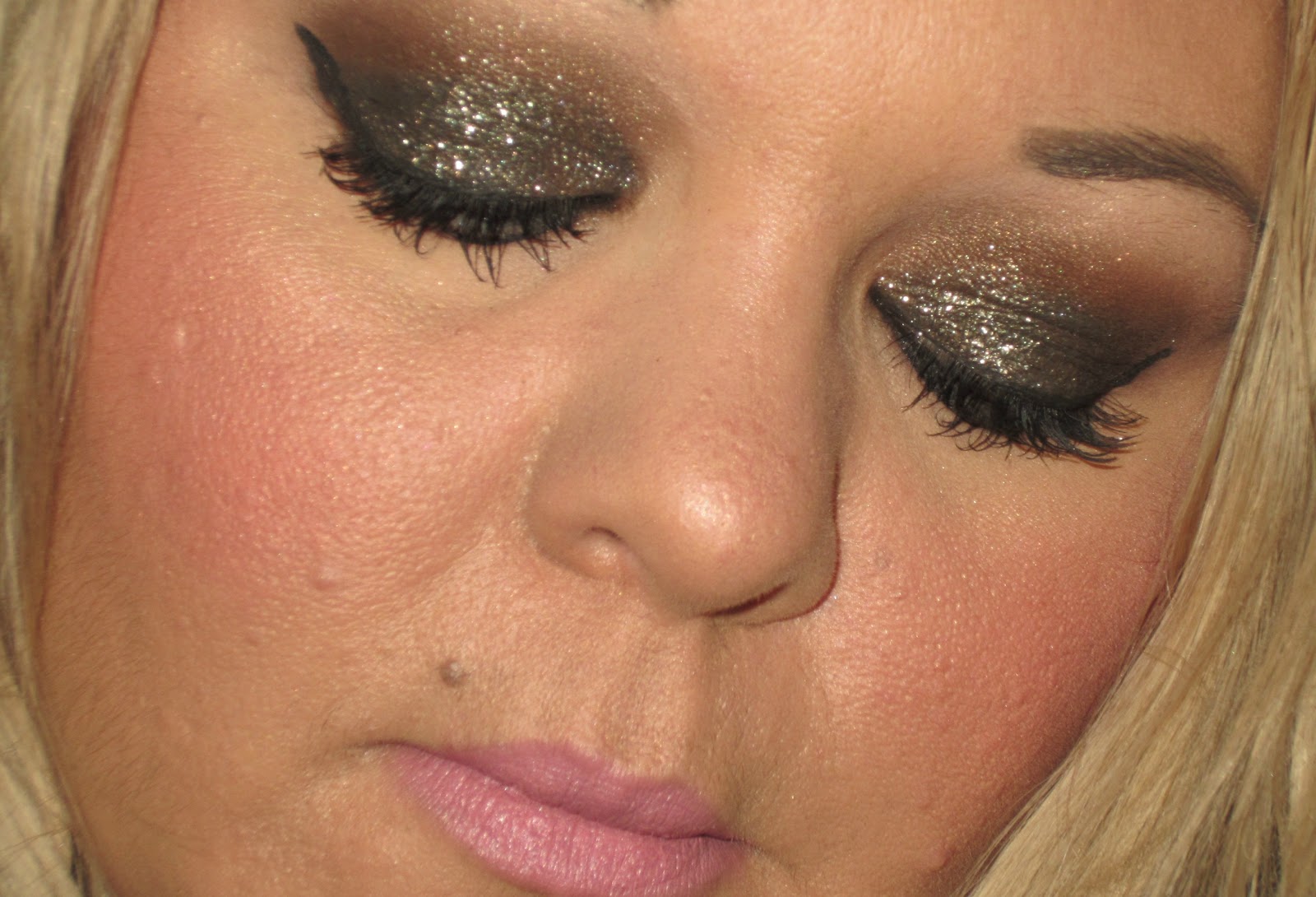 Maria Sparkle MAC & NARS glitter Party Makeup look.............
