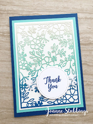 Jo's Stamping Spot - ESAD 2018 Annual Catalogue Launch Blog Hop using Blueberry Bushel and Delightfully Detailed DSP by Stampin' Up!