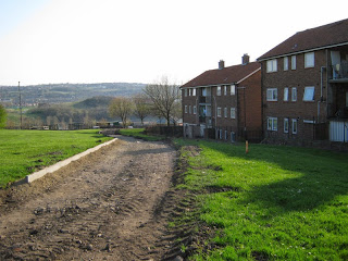 Construction of a new path at the western end of Harbottle park