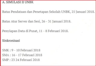 Jadwal Pelaksanaan UNBK 2018 