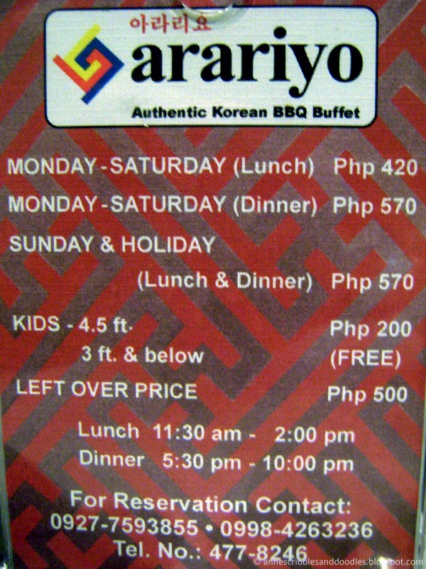 Arariyo Korean Buffet and Restaurant | Cainta, Rizal