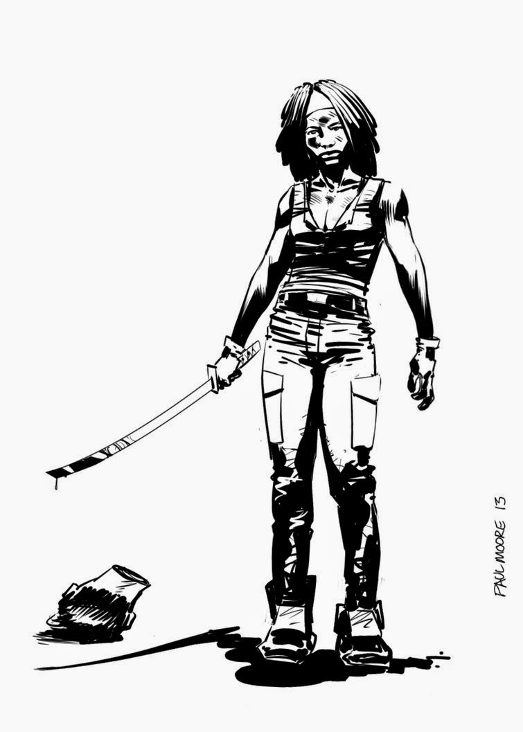 walking dead michonne coloring pages - photo #25