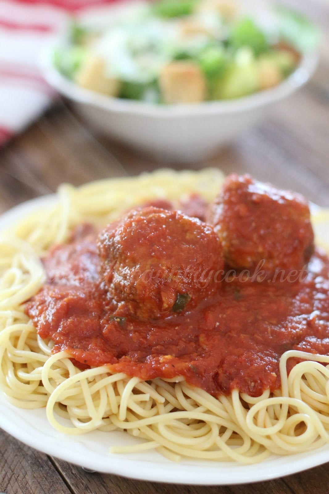 Crock Pot Marinara Sauce with Meatballs The Country Cook