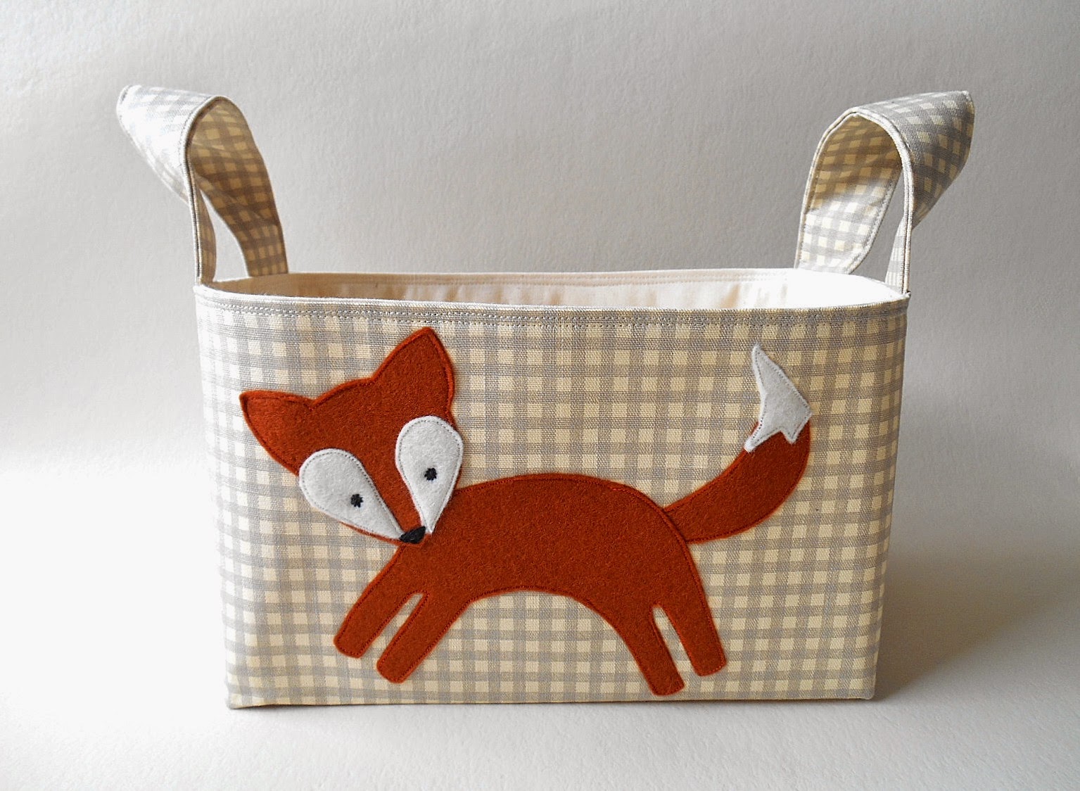 fox fabric basket