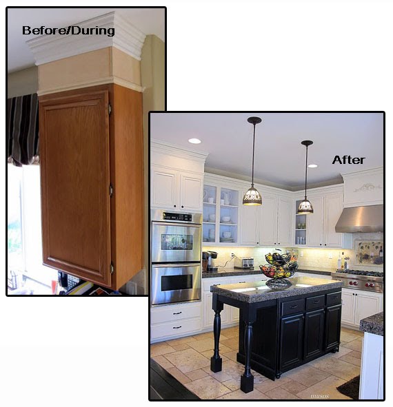 The Secret to Having it All......: Crown Molding {Kitchen ...