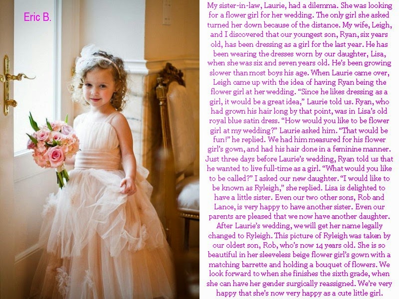 Eric's Transgender Captions Flower Girl Ryleigh