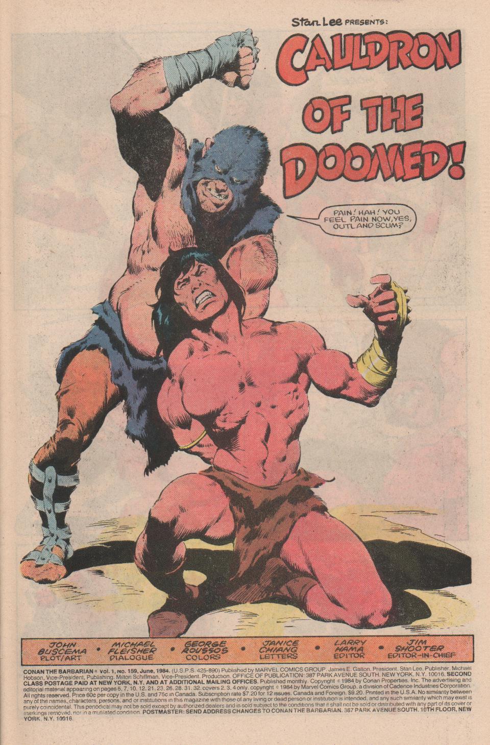 Read online Conan the Barbarian (1970) comic -  Issue #159 - 2