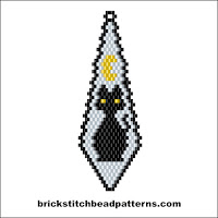 Click to view the Moon Over Cat Scene Halloween brick stitch bead pattern charts.