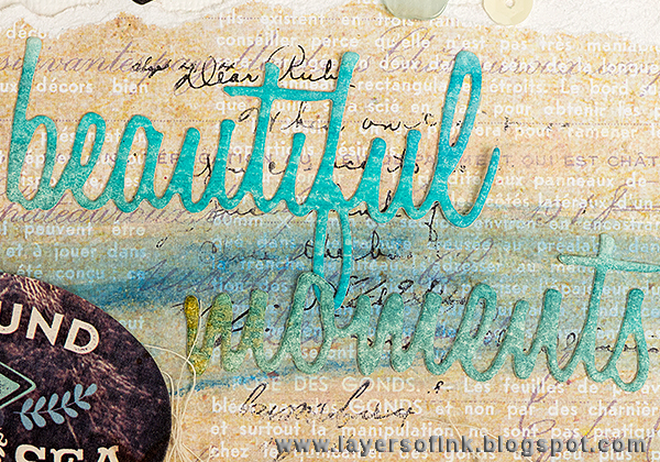Layers of ink - Wilderness Layout by Anna-Karin with Prima French Riviera papers