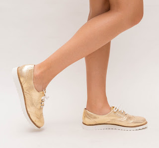 Pantofi Casual Amis Aurii ieftini de toamna Pantofi Casual Amis Aurii ieftini de toamna