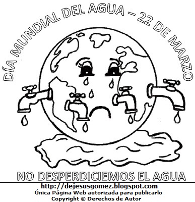 Día Mundial del Agua Imagen por el Día Mundial del Agua para colorear, pintar e imprimir. Dibujo del Día Mundial del Agua hecho por Jesus Gómez