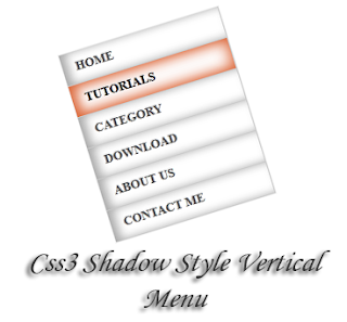 Css3+Shadow+Style+Vertical+Menu