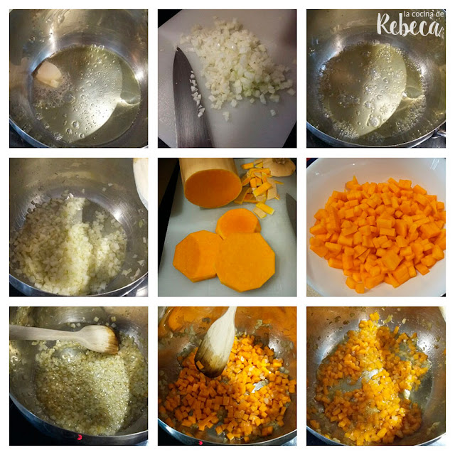Receta de risotto de calabaza y gorgonzola con vieiras 01