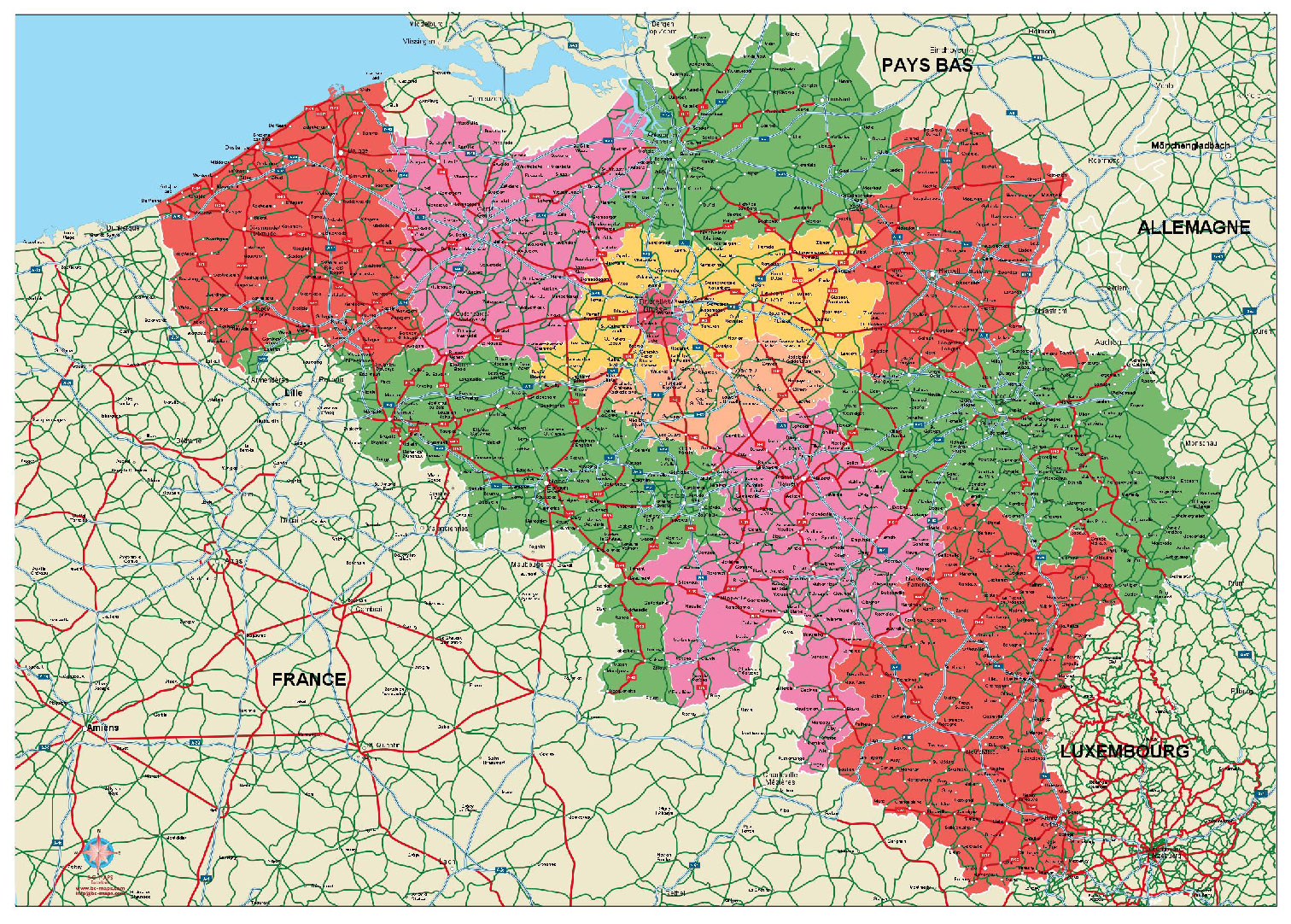 Карта бельгии на русском языке крупно на русском