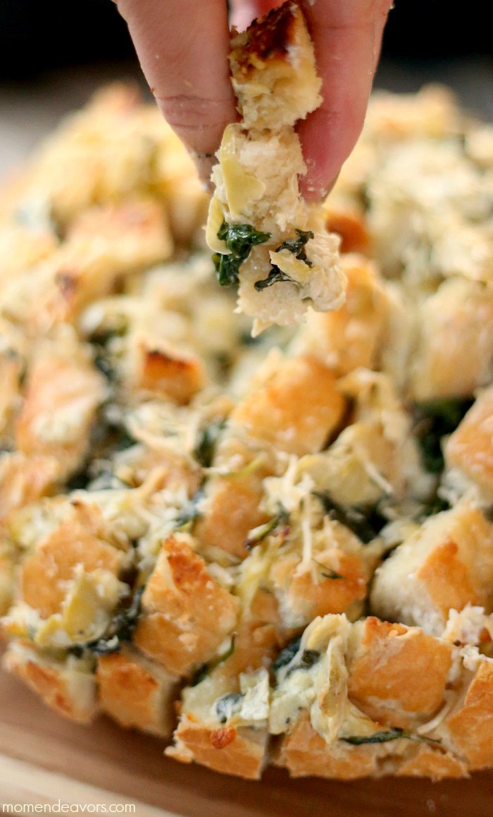 Spinach Artichoke Pull Apart Bread Baste steff