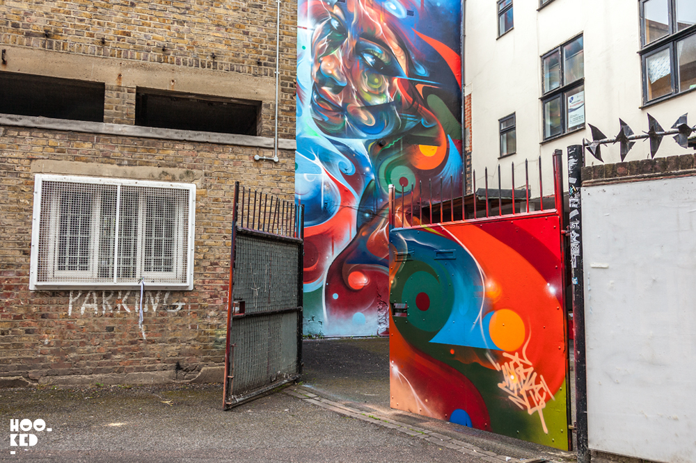 New Brick Lane Street Art Mural by street and graffiti artist Mr.Cenz New Brick Lane Street Art Mural by street and graffiti artist Mr.Cenz